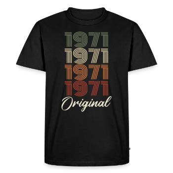 1971 Cadeau D'anniversaire Vintage Original 1971 - T-shirt Premium bio Homme - noir - Devant - Nico (187cm)