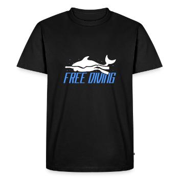Plongée libre Apnée Plongeur Plongée en apnée Plongée profonde - T-shirt Premium bio Homme - noir - Devant - Nico (187cm)