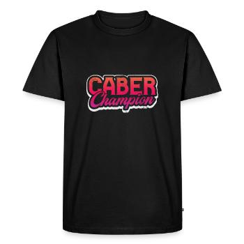 Caber Champion tronc d’arbre lancer bois Sports athlète - T-shirt Premium bio Homme - noir - Devant - Nico (187cm)