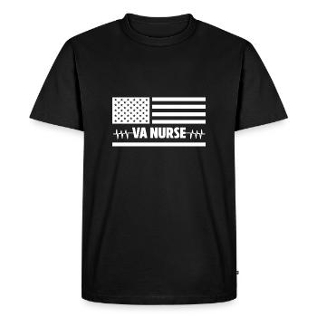 Infirmière VA - T-shirt Premium bio Homme - noir - Devant - Nico (187cm)