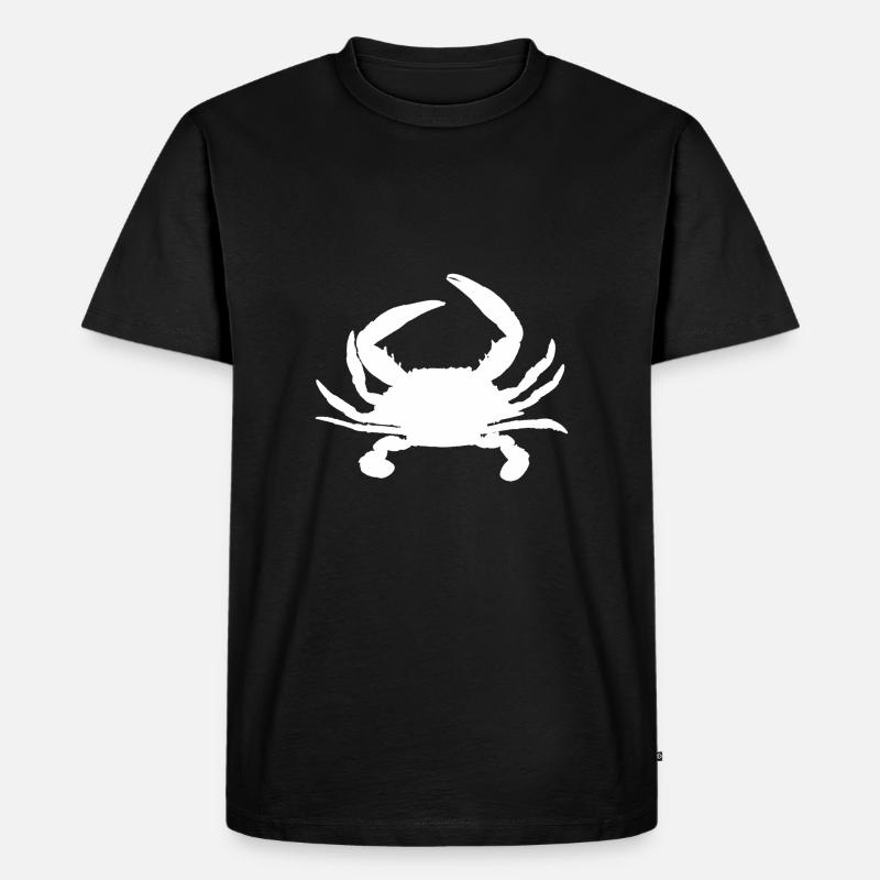 Krabbe Silhouette - Männer Premium Bio T-Shirt - Schwarz