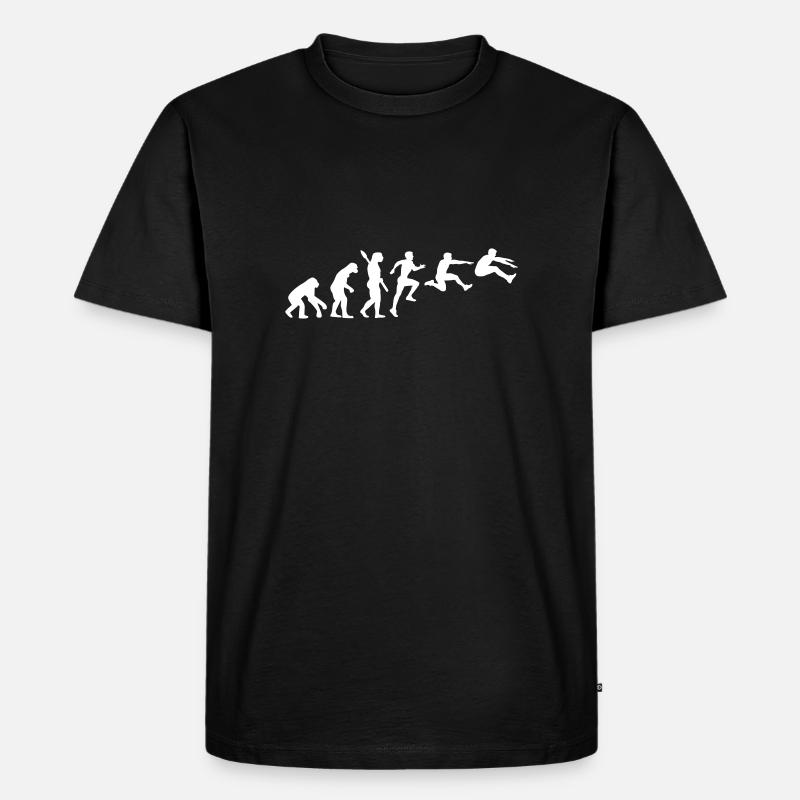 Evolution Long jump - Men's Premium Organic T-Shirt - black