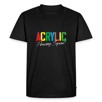 Équipe de coulée d’acrylique - T-shirt Premium bio Homme - noir - Devant - Nico (187cm)