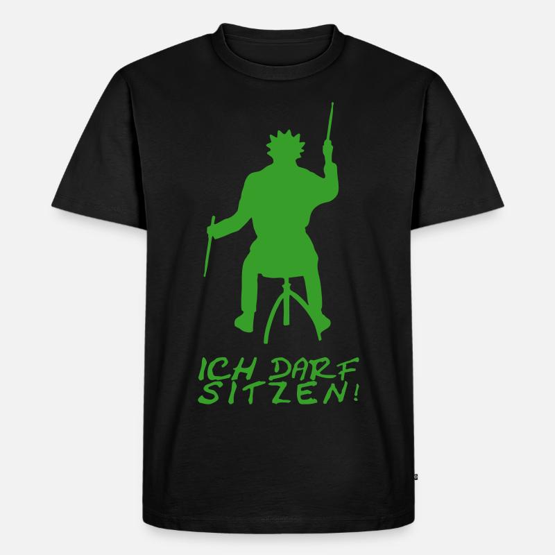 ICH DARF SITZEN - Männer Premium Bio T-Shirt - Schwarz