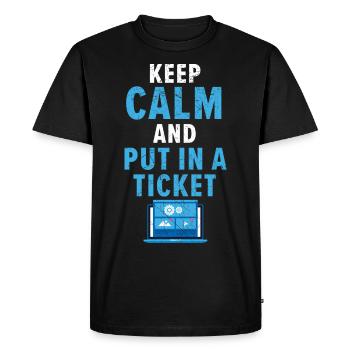 Support technique Résout vos problèmes personnels au quotidien - T-shirt Premium bio Homme - noir - Devant - Nico (187cm)