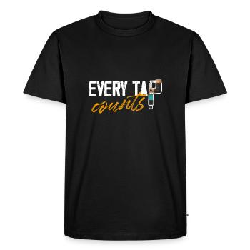 Every Tap Counts Computer Numerical Control - Men's Premium Organic T-Shirt - black - Front - Nico (187cm)