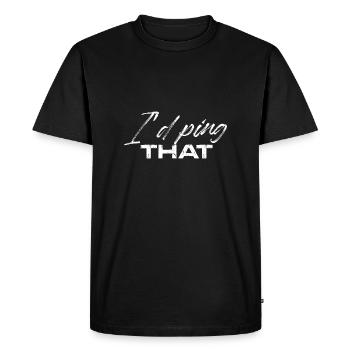 Id ping that Design pour un travailleur réseau - T-shirt Premium bio Homme - noir - Devant - Nico (187cm)