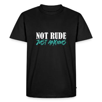 pas grossier juste anxieux Conception pour un message drôle - T-shirt Premium bio Homme - noir - Devant - Nico (187cm)