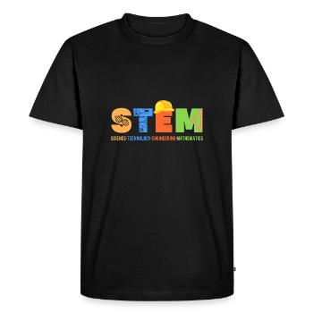 Science Technology Engineering Mathematics - Men's Premium Organic T-Shirt - black - Front - Nico (187cm)