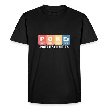 Table d’époque des éléments Chimie Jouer au poker - T-shirt Premium bio Homme - noir - Devant - Nico (187cm)