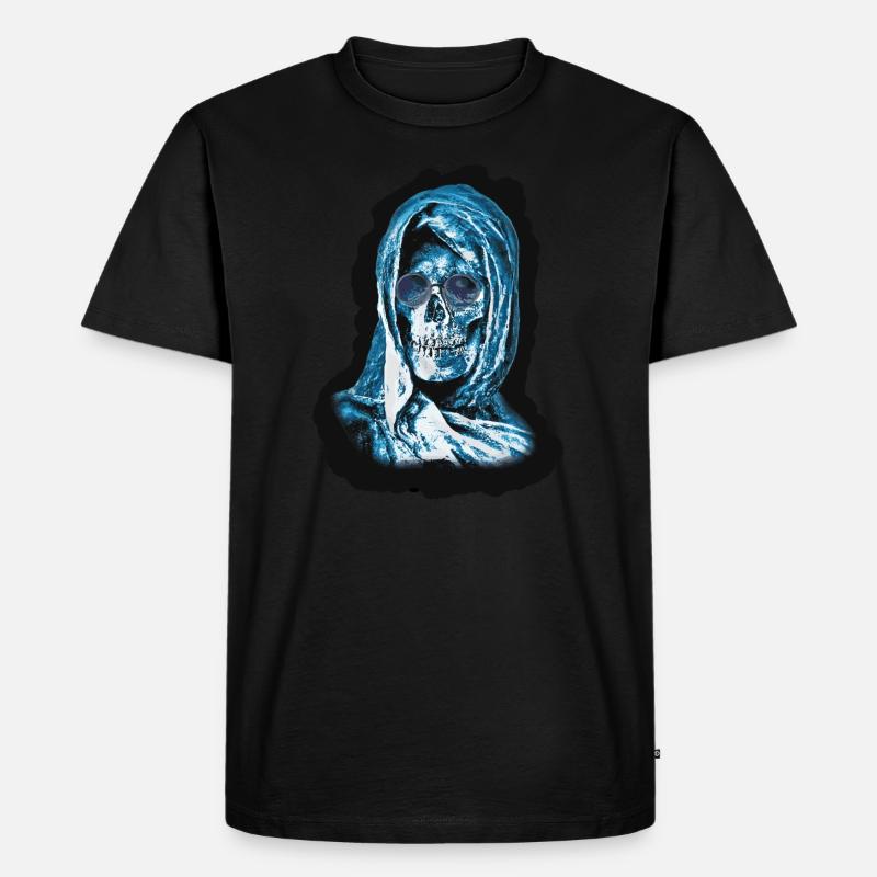 Sensenmann Kopf - Männer Premium Bio T-Shirt - Schwarz