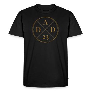Dad 23 Baby Announcement Father Offspring Dad 2023 - Men's Premium Organic T-Shirt - black - Front - Nico (187cm)