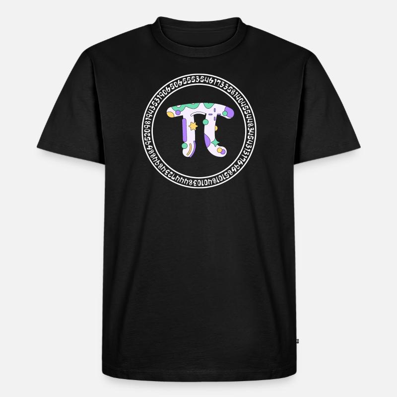 Pi aligné excentrique - T-shirt Premium bio Homme - noir