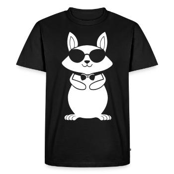 Funny Squirrel Wearing Sunglasses Squirrels - Men's Premium Organic T-Shirt - black - Front - Nico (187cm)