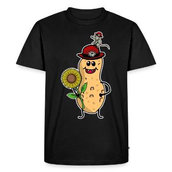 Cacahuètes Cacahuètes Cadeau d’anniversaire d’anniversaire - T-shirt Premium bio Homme - noir - Devant - Nico (187cm)