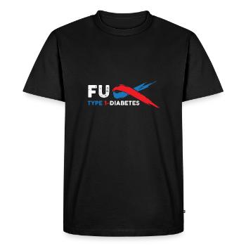 Fu Type 1 Diabetes Diabetic Blood Sugar Illness - Men's Premium Organic T-Shirt - black - Front - Nico (187cm)