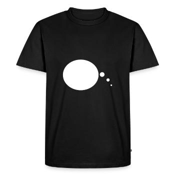 speech bubble - Men's Premium Organic T-Shirt - black - Front - Nico (187cm)