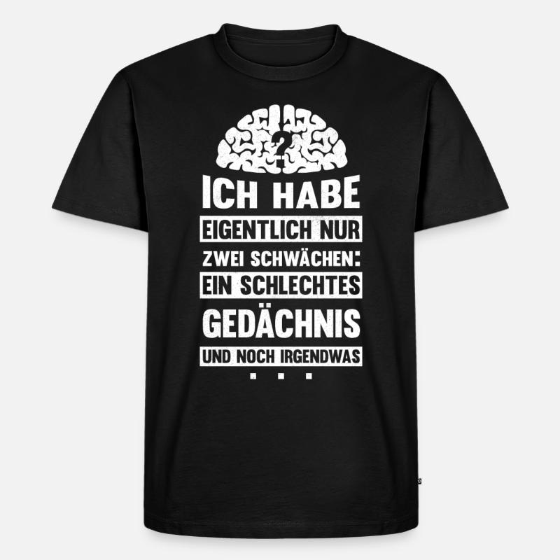 schlechtes Gedächnis - Männer Premium Bio T-Shirt - Schwarz