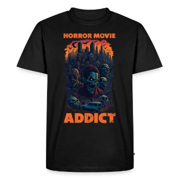 Zombie Illustration Horror Movie Fan Design - Men's Premium Organic T-Shirt - black - Front - Nico (187cm)