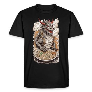 Ramen Dragon Anime & Conception de soupe - T-shirt Premium bio Homme - noir - Devant - Nico (187cm)