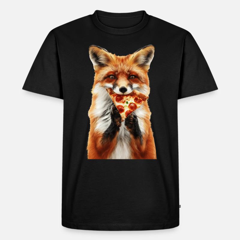 Fuchs - Männer Premium Bio T-Shirt - Schwarz