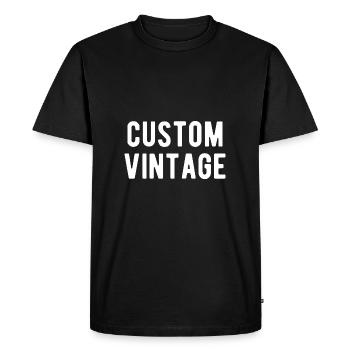 Custom vintage - Men's Premium Organic T-Shirt - black - Front - Nico (187cm)