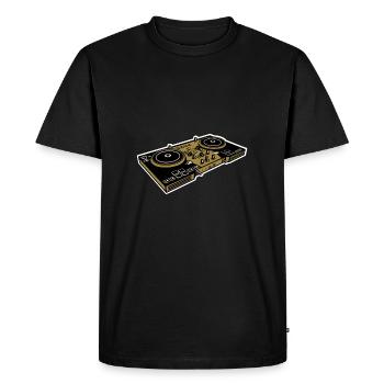 DJ turntables - Men's Premium Organic T-Shirt - black - Front - Nico (187cm)