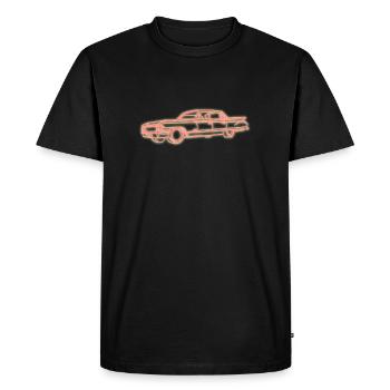 Neon light vintage car - Men's Premium Organic T-Shirt - black - Front - Nico (187cm)