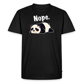 Nope. Cute Lazy Panda - Gift Idea - T-shirt Premium bio Homme - noir - Devant - Nico (187cm)