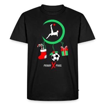 Attrape-rêves de Noël de football - T-shirt Premium bio Homme - noir - Devant - Nico (187cm)