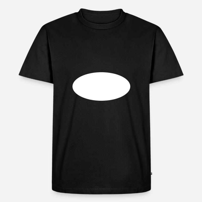 Hintergrund Oval - Männer Premium Bio T-Shirt - Schwarz