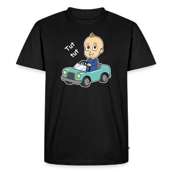 Douche grossesse grossesse bébé voiture - T-shirt Premium bio Homme - noir - Devant - Nico (187cm)