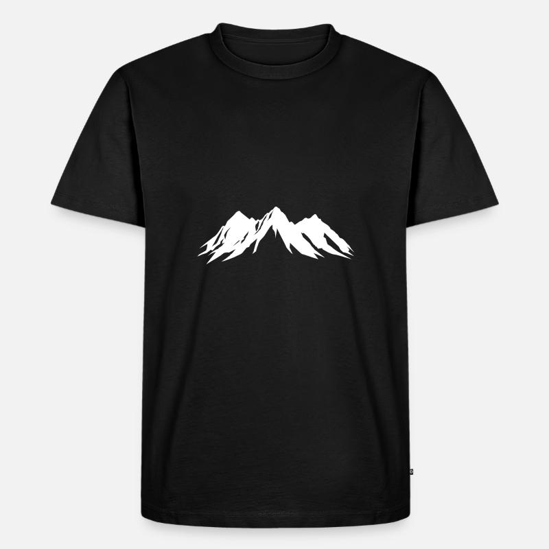 Berge - Männer Premium Bio T-Shirt - Schwarz