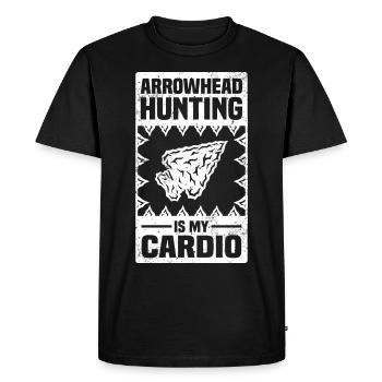 Arrowhead Collector | Idées cadeaux Arrowheads - T-shirt Premium bio Homme - noir - Devant - Nico (187cm)