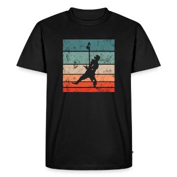 Briflip Stunt Scooter Trick Clothing Vintage Retro - Men's Premium Organic T-Shirt - black - Front - Nico (187cm)