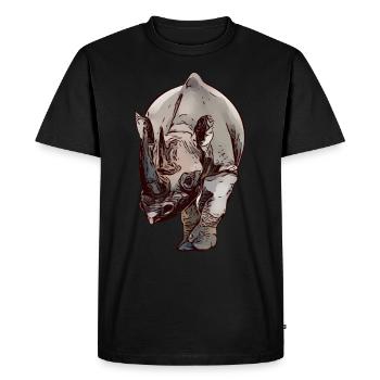 Rhino africaine Rhinocéros Visage animal - T-shirt Premium bio Homme - noir - Devant - Nico (187cm)