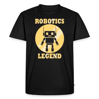 Robotics Legend Funny Quote Mechanic Engineer - Men's Premium Organic T-Shirt - black - Front - Nico (187cm)