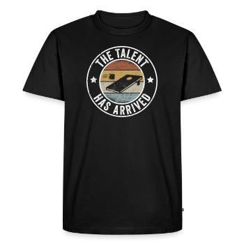Cornhole, le talent est là - T-shirt Premium bio Homme - noir - Devant - Nico (187cm)