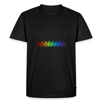 Rainbow bike - T-shirt Premium bio Homme - noir - Devant - Nico (187cm)