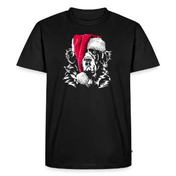 LANDSEER Noël bonnet de Wilsign cadeau - T-shirt Premium bio Homme - noir - Devant - Nico (187cm)