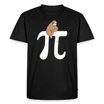 Math Sloth Pi - Men's Premium Organic T-Shirt - black - Front - Nico (187cm)