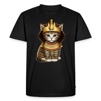 Chat pharaon égyptien - T-shirt Premium bio Homme - noir - Devant - Nico (187cm)