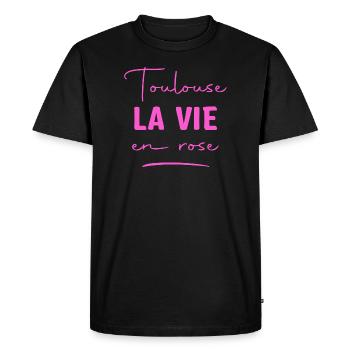 Toulouse cadeau tee shirt Toulouse - T-shirt Premium bio Homme - noir - Devant - Nico (187cm)
