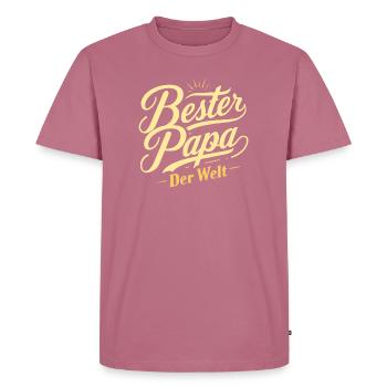 Bester Papa - Männer Premium Bio T-Shirt - Mauve - Vorne - Nico (187cm)