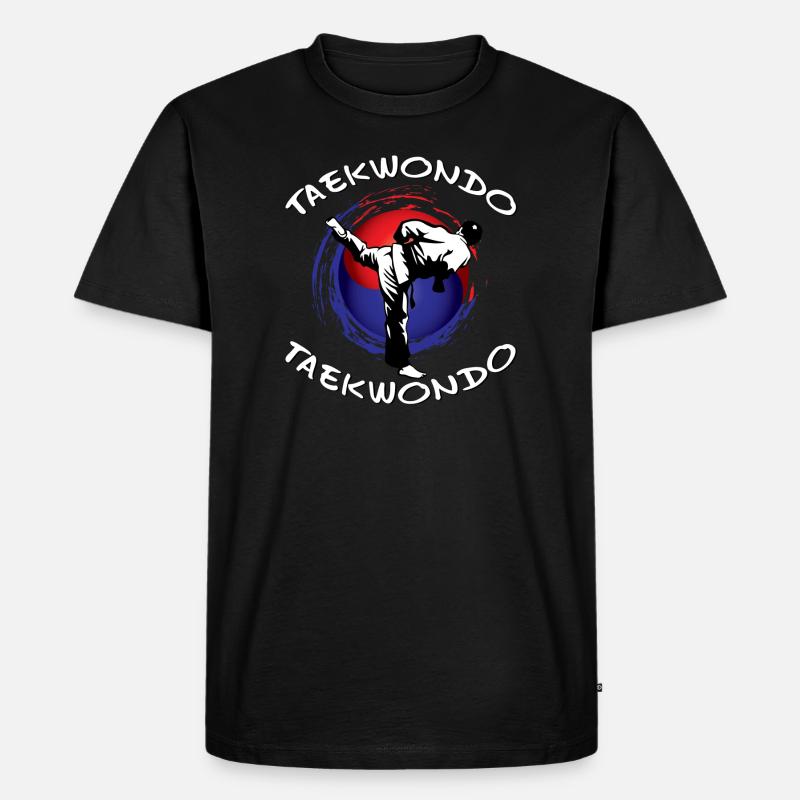 Taekwondo - Männer Premium Bio T-Shirt - Schwarz
