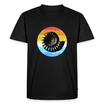 Ammonite Fossil Cercle Couleur Idée Cadeau génial - T-shirt Premium bio Homme - noir - Devant - Nico (187cm)