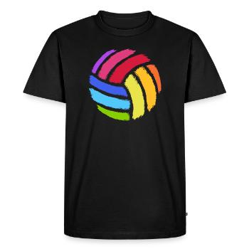 volley- - T-shirt Premium bio Homme - noir - Devant - Nico (187cm)