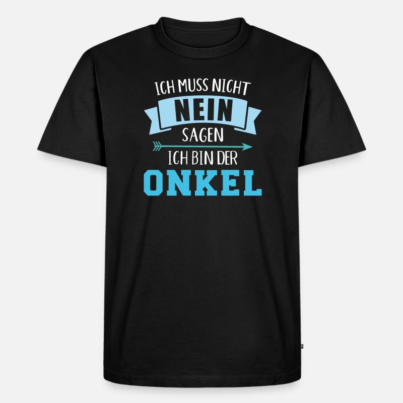 Onkel - Männer Premium Bio T-Shirt - Schwarz