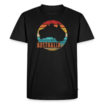 Australie - T-shirt Premium bio Homme - noir - Devant - Nico (187cm)