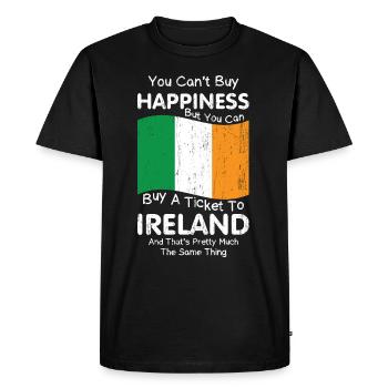 Ireland Irish Irish Flag Irish St Patricks Day - Men's Premium Organic T-Shirt - black - Front - Nico (187cm)